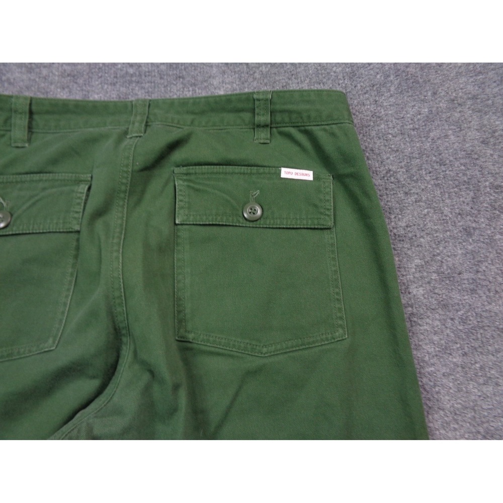 Topo Designs Military Field Pants 34 Green Minimalist Hiking Outdoors Sportswear - Picture 8 of 14